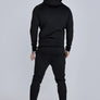 SikSilk - Black Essentials Poly Full Zip Hoodie